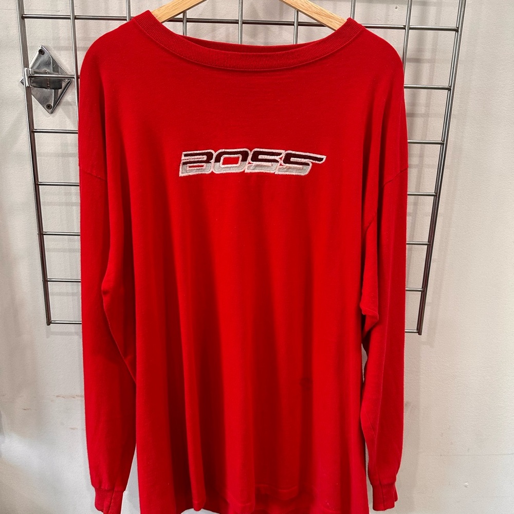 90s BOSS Vintage Red Long Sleeve Shirt